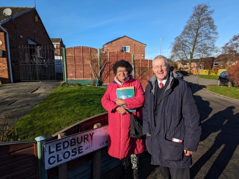 Campaigning in Middleton with Cllr Sharon Burke
