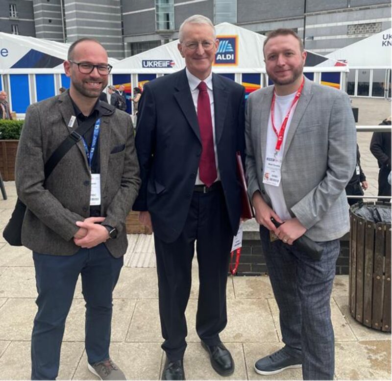 Hilary at the UKREiiF Conference in Leeds Dock