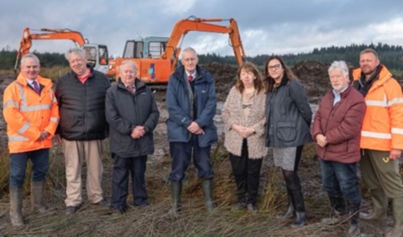 Hilary visiting Bragan Bog where the search continues for the remains of Columba McVeigh, who was murdered aged 19 by the IRA during the Troubles