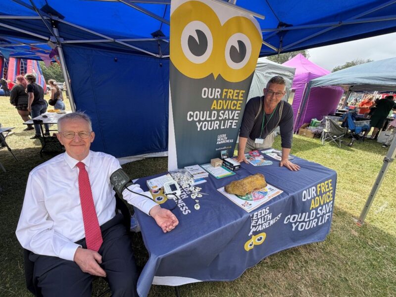 Hilary proving at the Beeston Festival that all the recent political turmoil hasn’t raised his blood pressure!