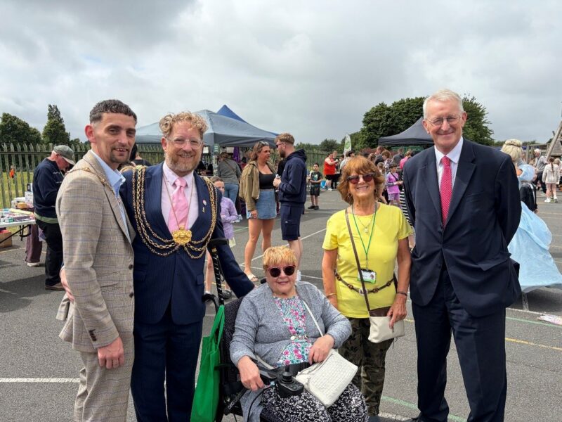 Hilary at the Belle Isle Festival with the Lord Mayor